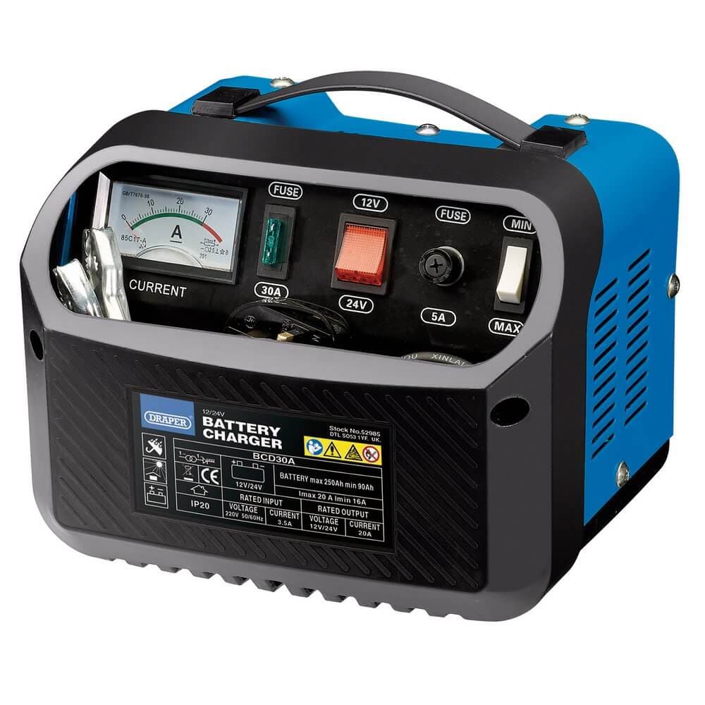 Draper 52985 12/24V Battery Charger 16 - 20A each 1