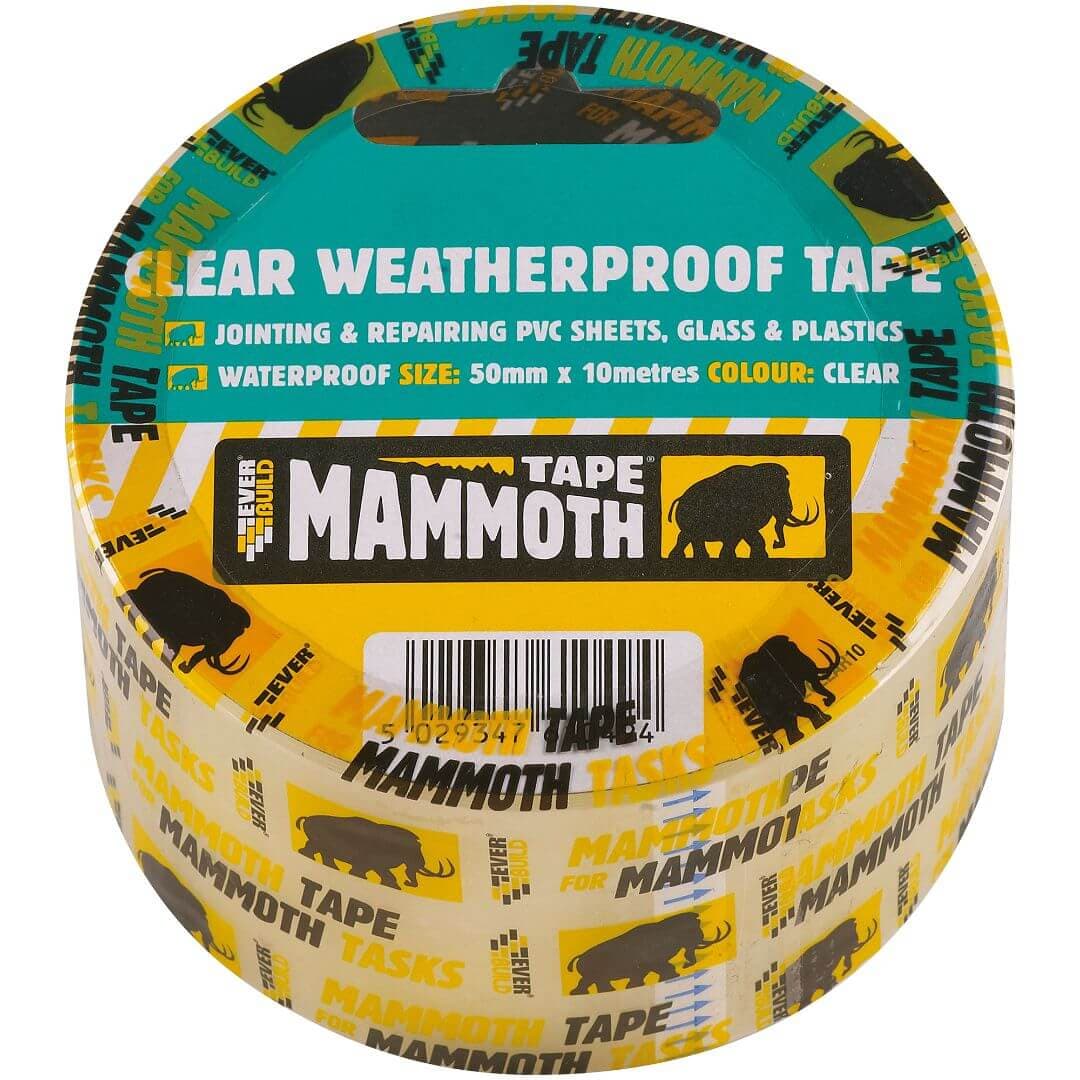 Everbuild Clear Weatherproof Tape 50Mm 10Mtr