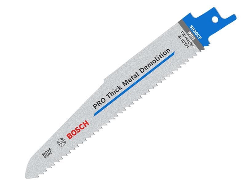 Bosch Powertool Accessories 2608657527 Pro Thick Metal Demolition S930Cf Blade 150Mm 8+10 Tpi (Pack 5)
