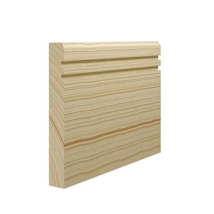 Grooved 2 Chamfered Pine Skirting Board