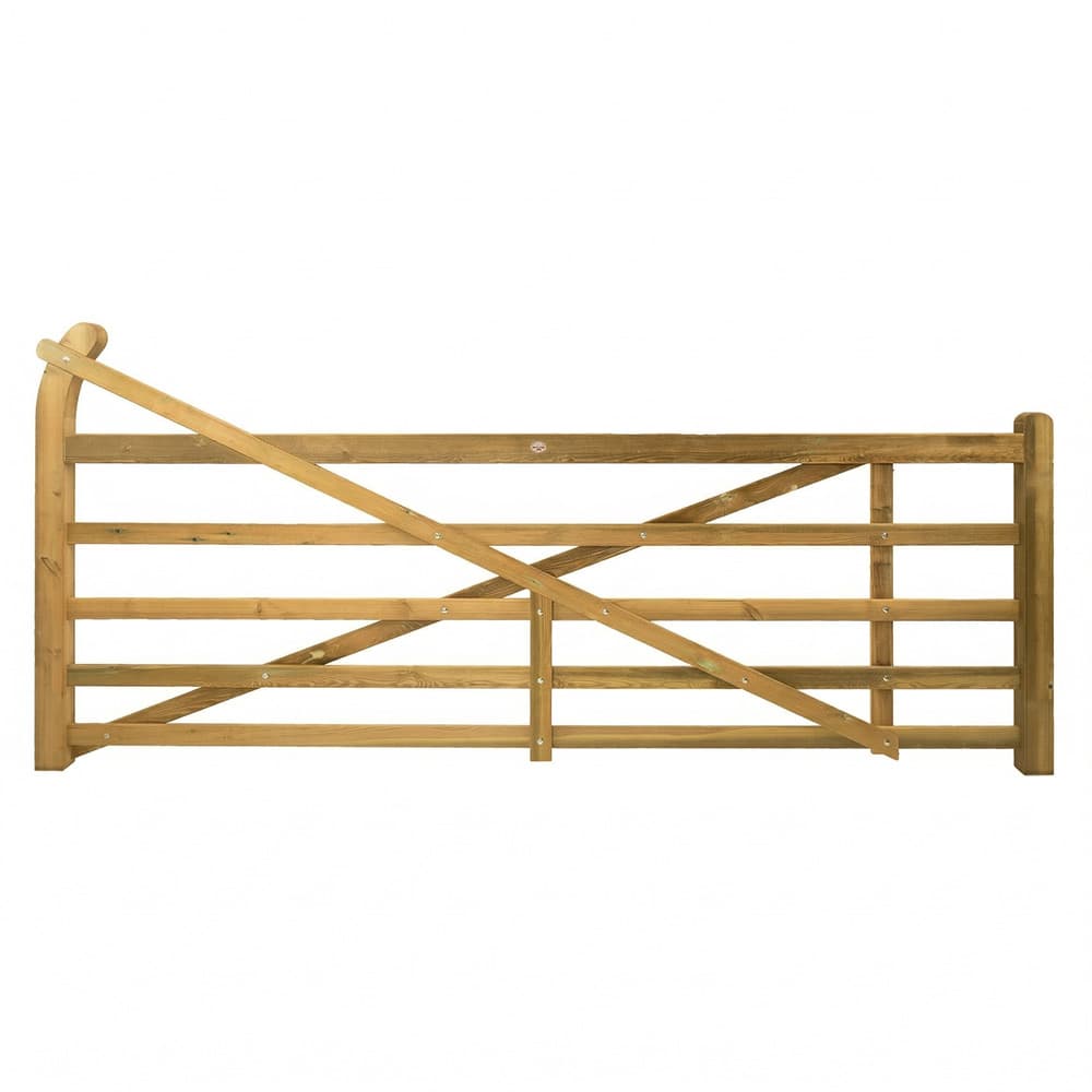 Ruby Exbourne Curved Heel Wooden Driveway Gate