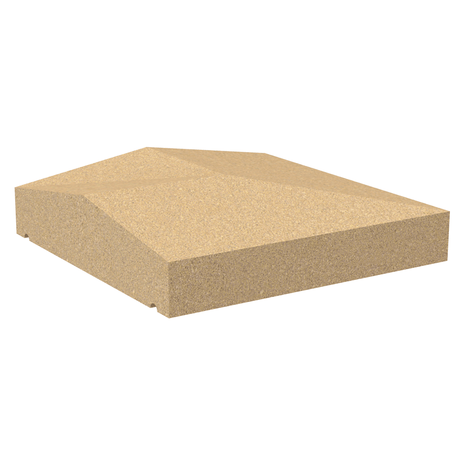 Forticrete Brown Coping TW315 Ur Bath Return, Size: 315x315x50mm