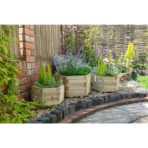 York Hexagonal Planter Set of 3 Homedelivery
