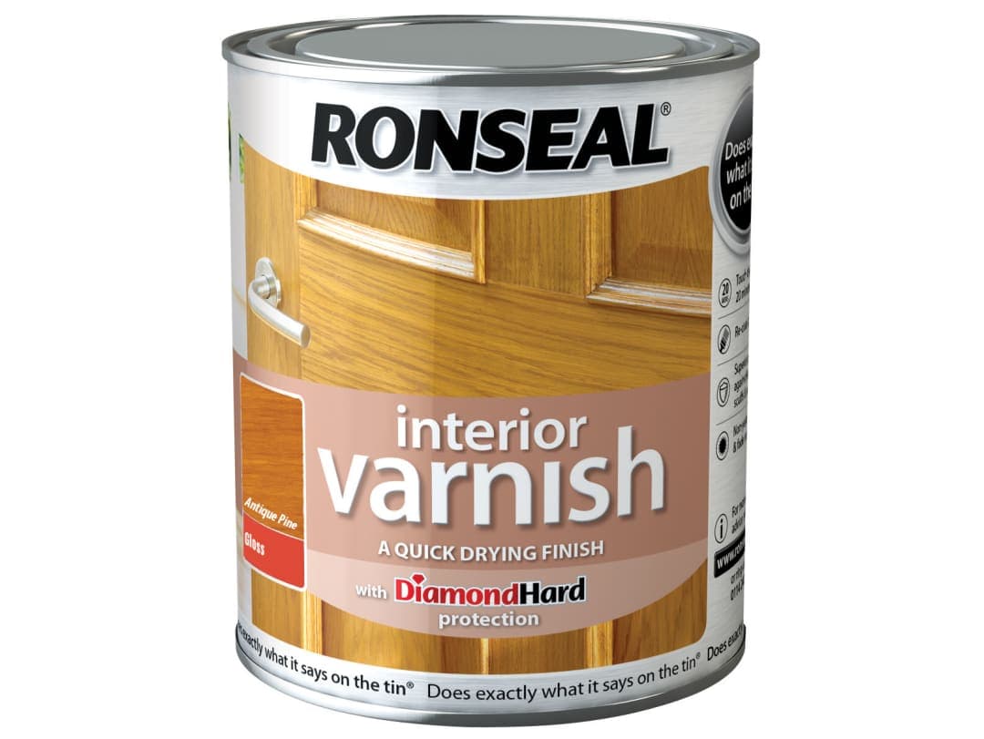 Ronseal Interior Varnish Gloss Antique Pine 250ml 36843