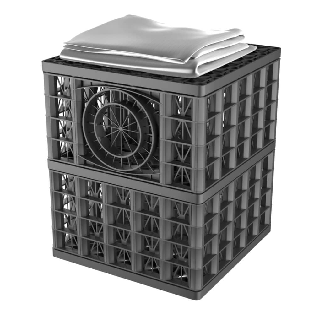 Rainsmart 65 Tonne Soakaway Crate Flat-Packed with Membrane - 0.25 Cubic Metres