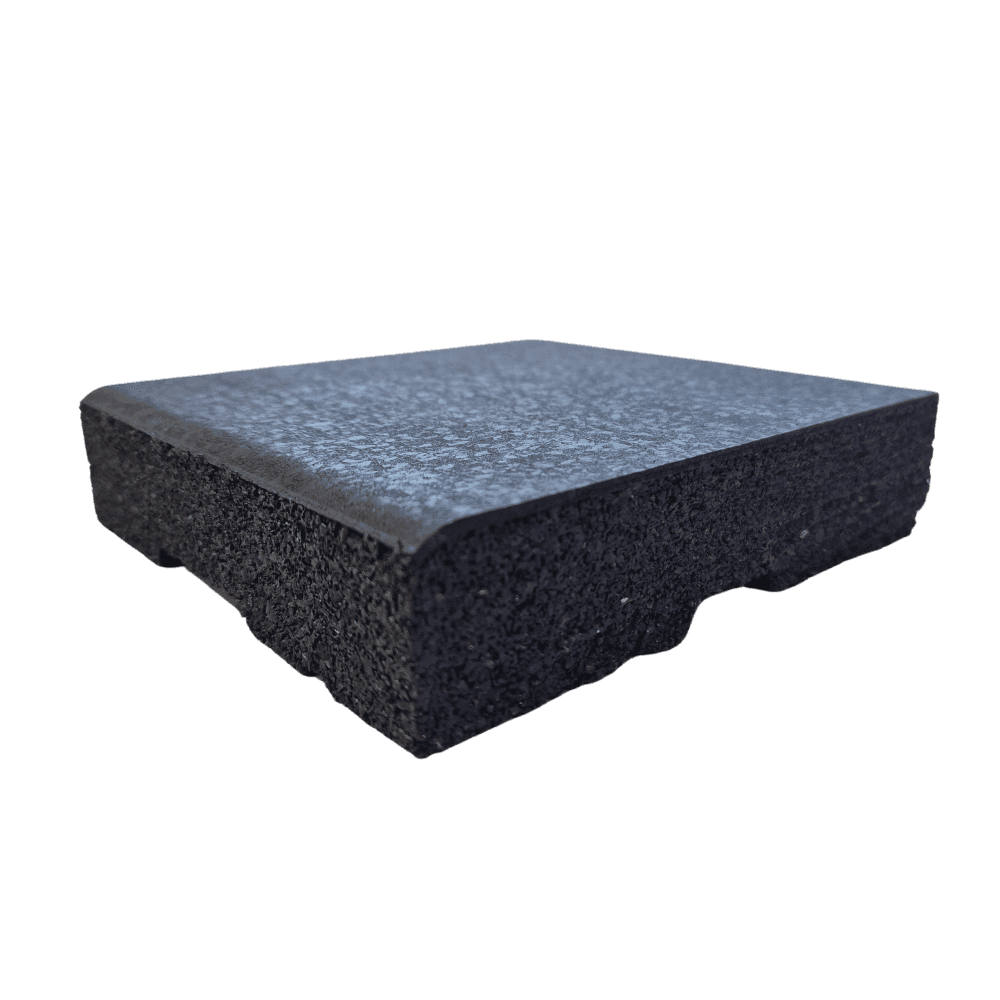 30mm Duo Interlocking Gym Floor - Black with Black finish 1m x 1m
