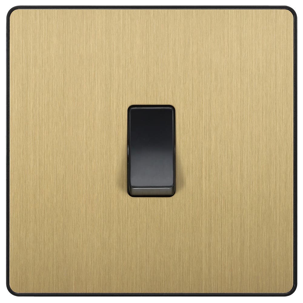 Single Light Switch - 20A - 16AX - 2 Way - Satin Brass