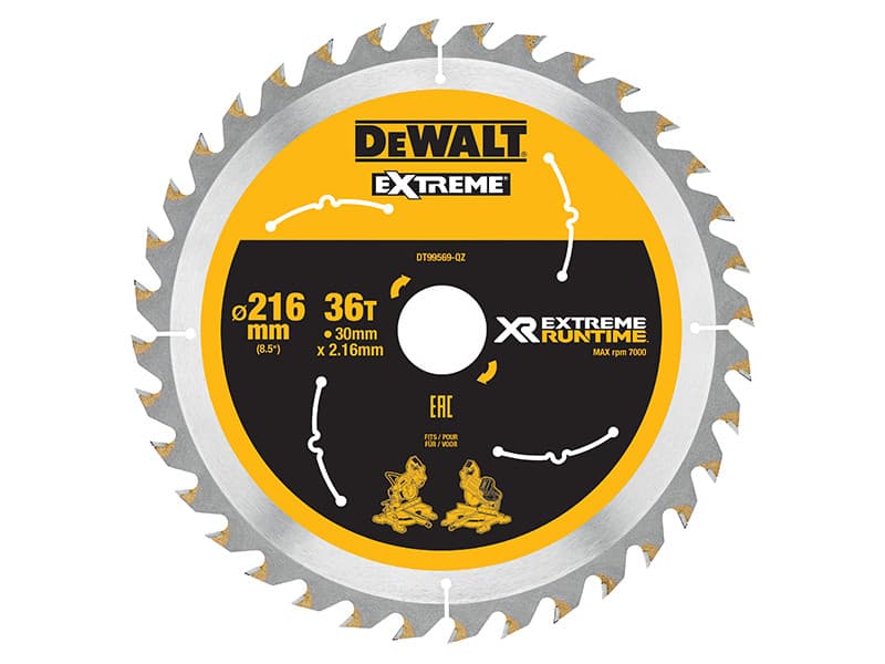 Dewalt DT99569-QZ Xr Flexvolt Circular Saw Blade 216 X 30Mm X 36T