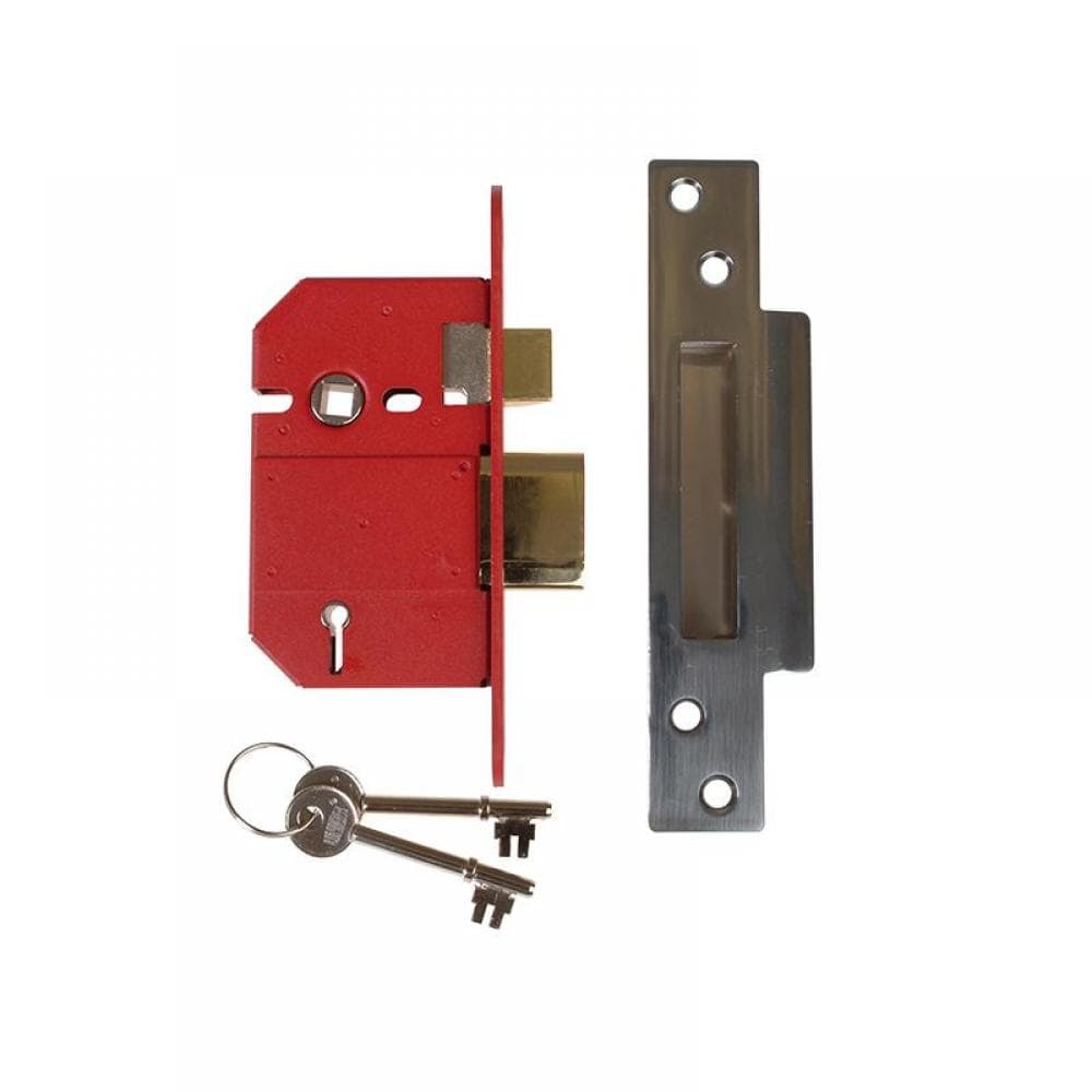 Union Y2200S-SC-2.5 Strongbolt 2200S Bs 5 Lever Mortice Sashlock Satin Chrome 68Mm Visi