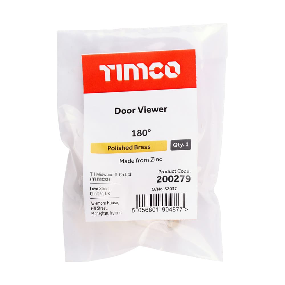 Timco Door Viewer - Polished Brass Bag 1 200279