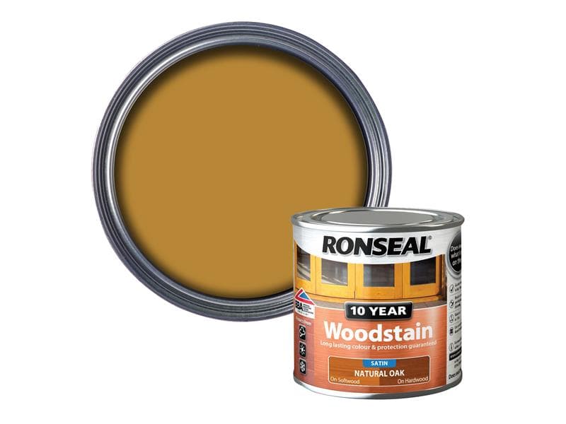Ronseal 38672 10 Year Woodstain Natural Oak 250Ml