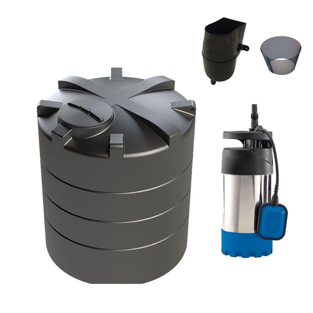 10,000L Vertical Tank Rainwater Harvesting System for Commercial Applications.