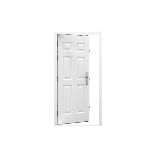 Lathams 6 Panel Steel Door 895 x 2020mm Lh Inward