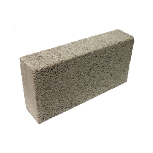 Solid Dense 7.3N Concrete Block Grey 100mm