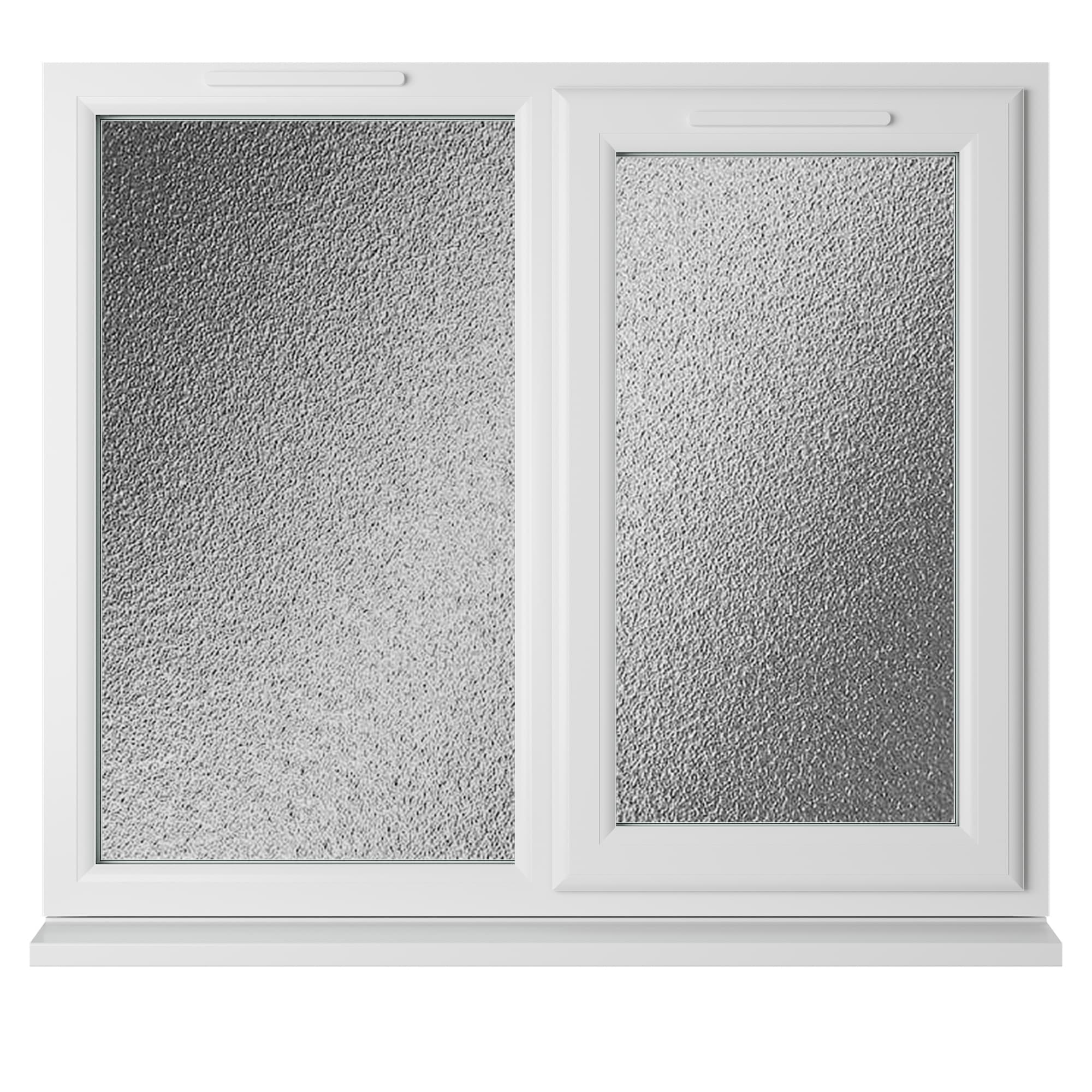 Crystal Triple Glazed uPVC Window White Right Hung 1190mm x 1040mm Obscure