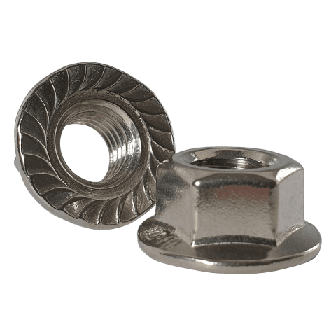 Metric Flange Nut A2 Stainless DIN6923