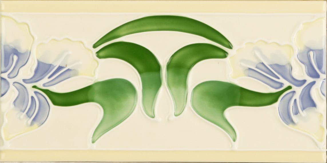 Original Style Artworks Madonna Tube-Lined Border Tile on County White