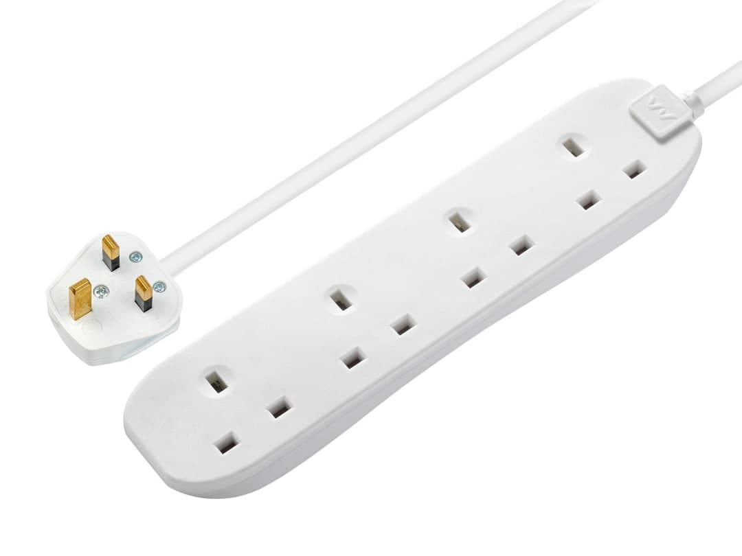 Masterplug Trailing Extension Lead 4 Gang 13A 2m BFG2N-MP BFG210N-MP