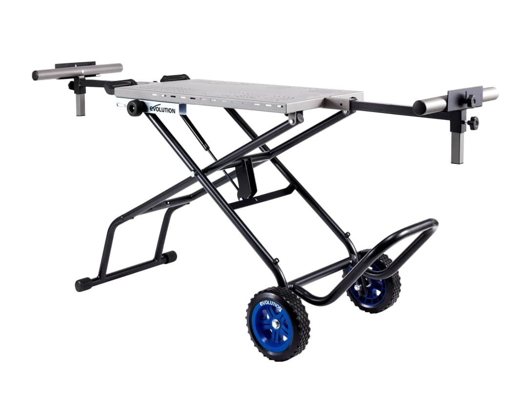Evolution S355MCS Mitre Chop Saw Wheeled Stand with Powerlift Assist 133-0001