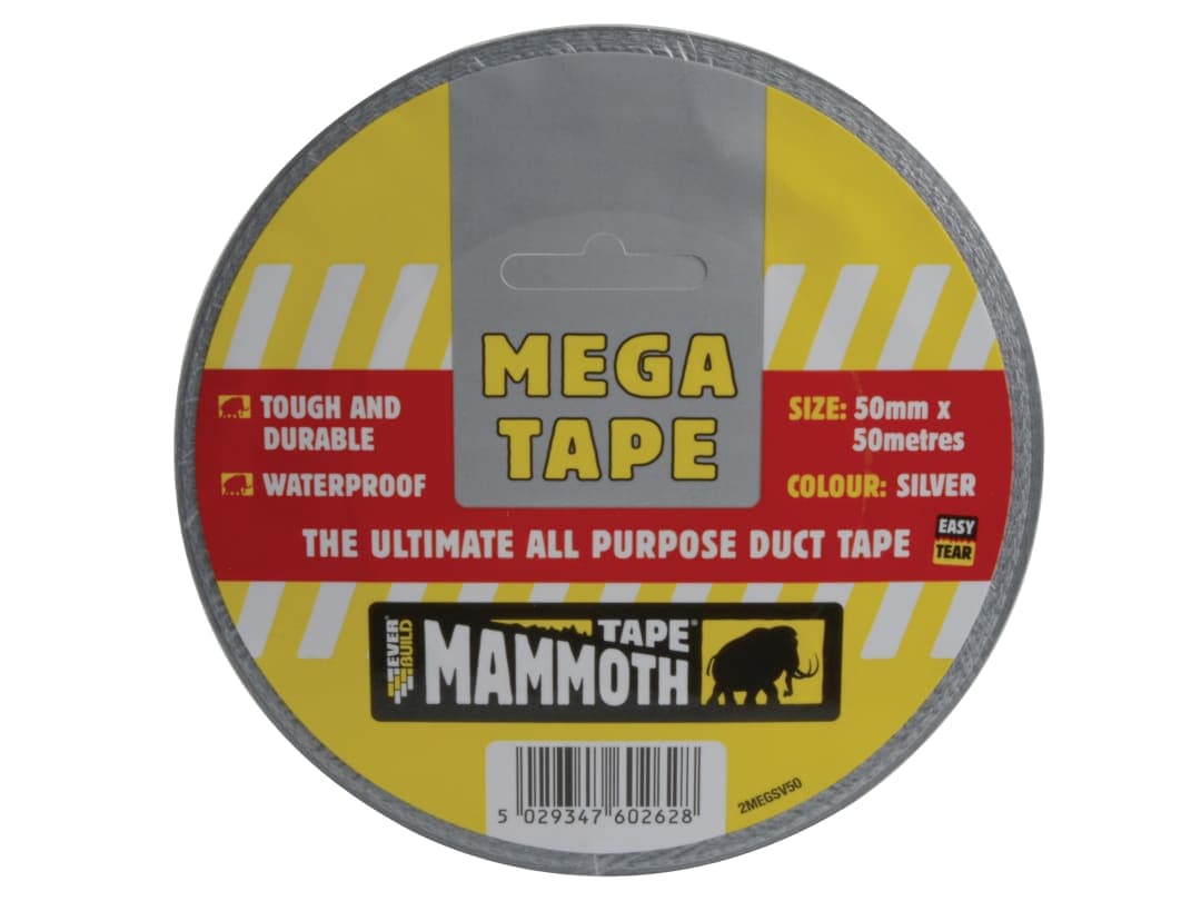 Everbuild Sika Mammoth Mega All Purpose Tape Silver 50mm x 50m 483329
