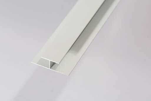 PBSL Group Internal Wall Panel H Trim - 2400mm Aluminium - For 10mm Bathroom/ Kitchen/ Ceiling Panels