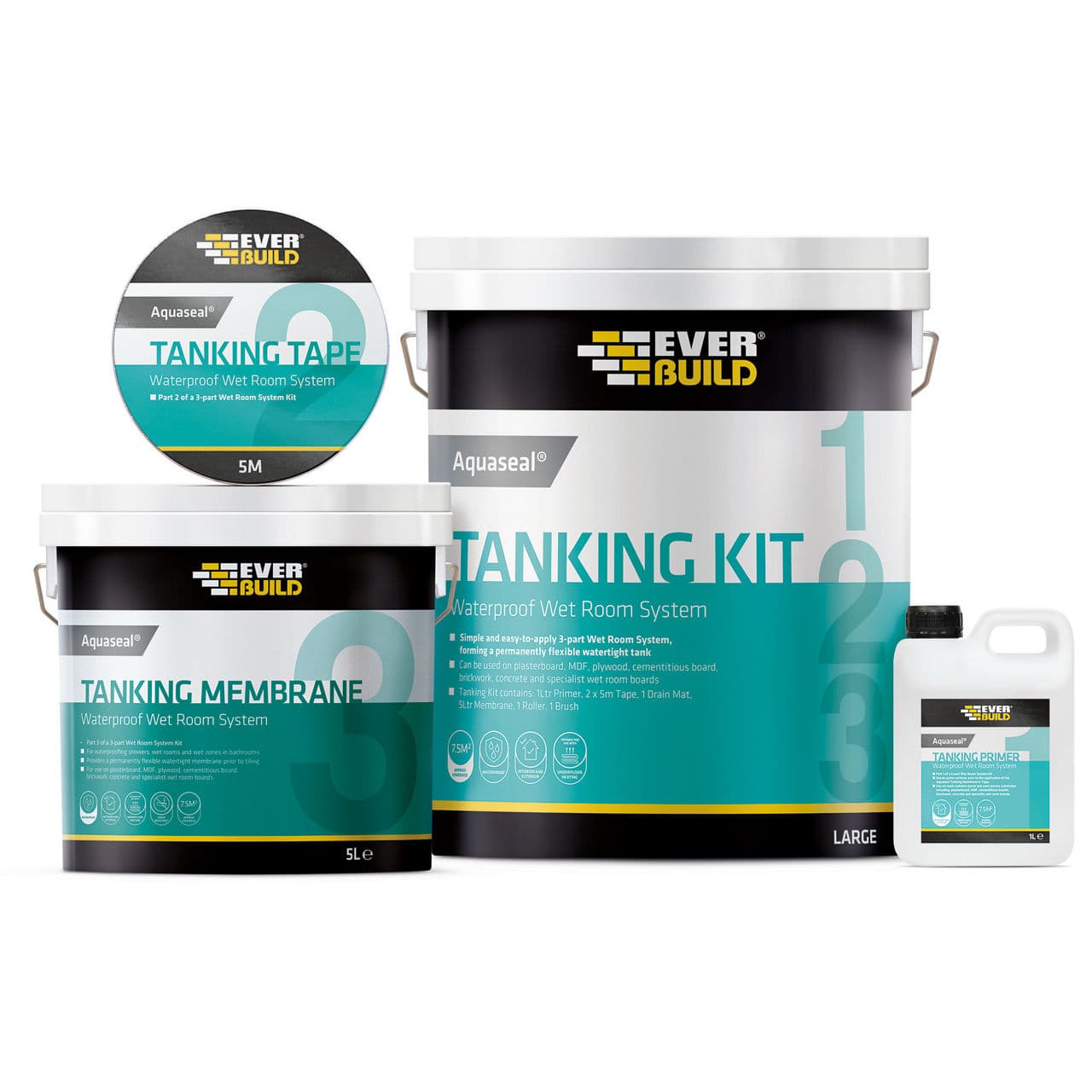 Everbuild Aquaseal Wet Room System Kit 1 PC
