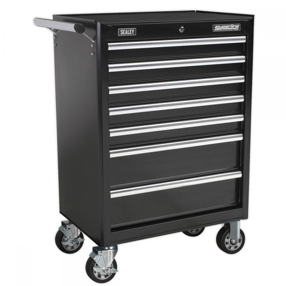 Sealey AP33479B Rollcab 7 Drawer With Ball-Bearing Slides - Black