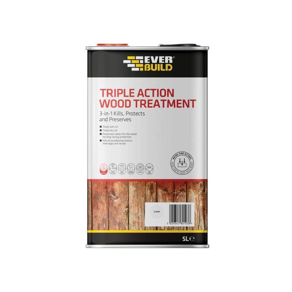 Everbuild Sika 483183 Triple Action Wood Treatment 1 Litre