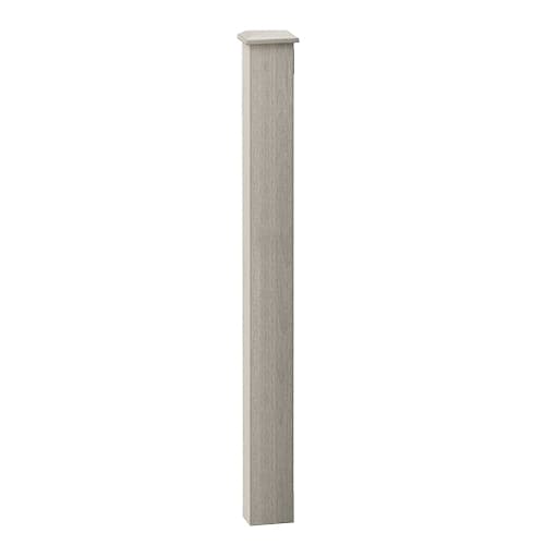Composite Balustrade Frame Mount Newel & Cap Kit - 1100mm Ash