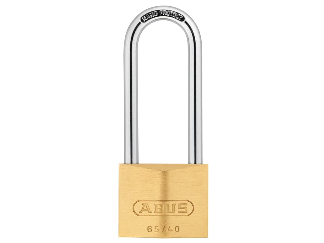 ABUS Mechanical 65/40mm Brass Padlock 63mm Long Shackle 10004778-01