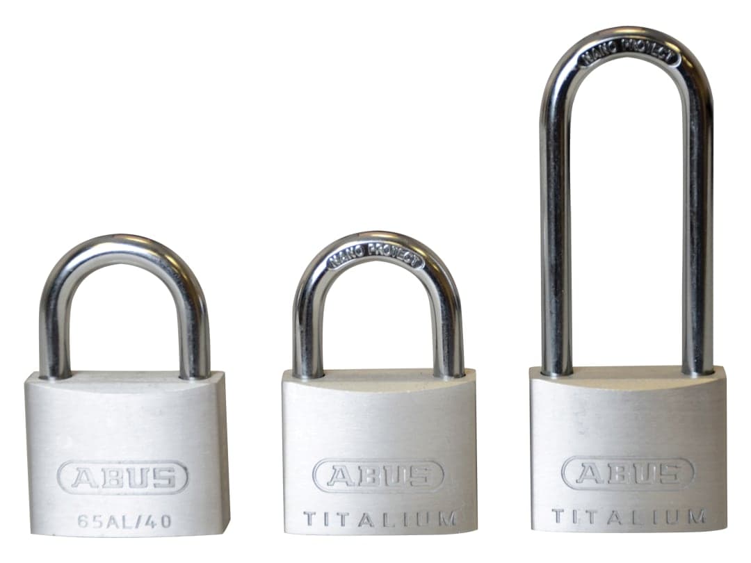 ABUS Mechanical 64TI/40mm TITALIUM™ Padlock Triple Pack (1 Long Shackle) 10056380-01