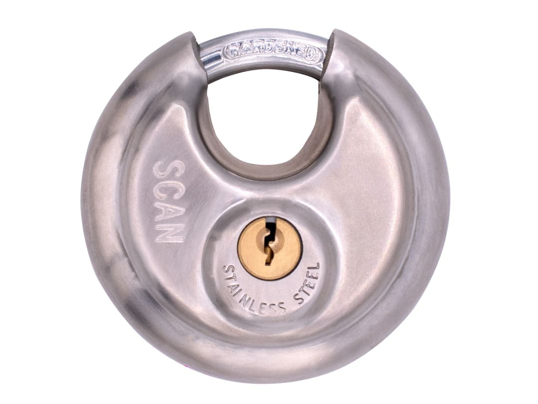 Scan Stainless Steel Disk Type Padlock 70mm DP9070