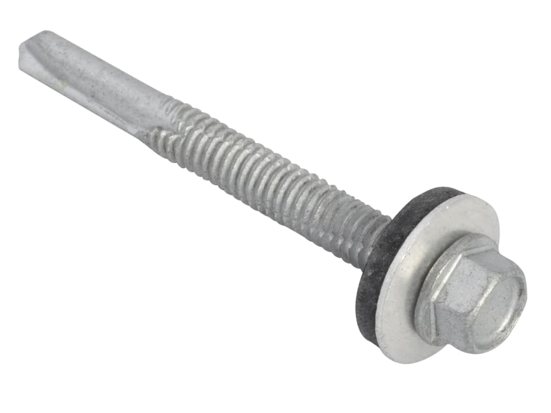 ForgeFix TechFast Hex Head Roofing Screw Self-Drill Heavy Section 5.5 x 51mm Pack 100 TFHH5551