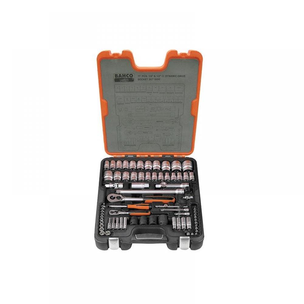 Bahco S800 S800 1/4 & 1/2In Drive Socket Set 77 Piece