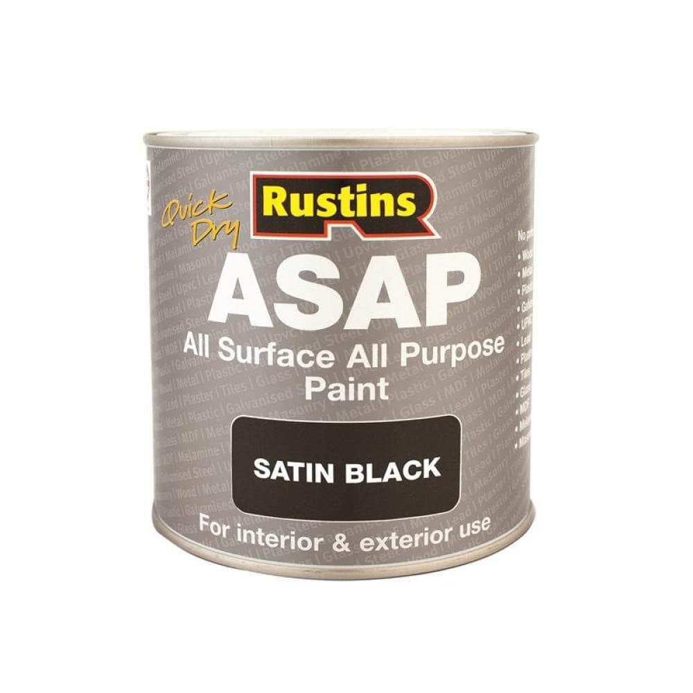 Rustins ASAPBL1000 Asap Paint Black 1 Litre