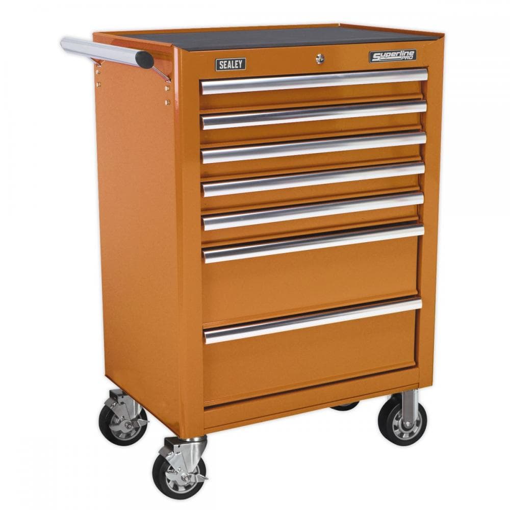 Sealey AP26479TO Rollcab 7 Drawer With Ball-Bearing Slides - Orange