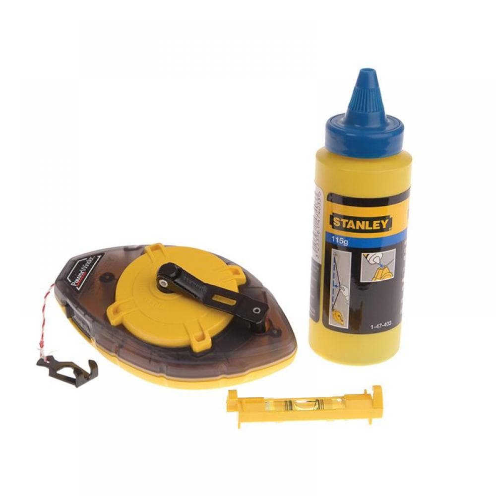 Stanley® 0-47-465 Power Winder Chalk Line 30M Chalk & Level