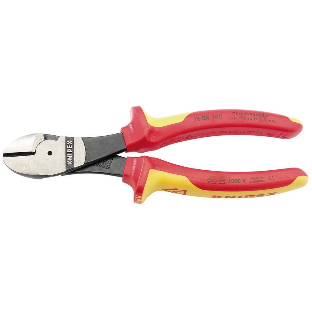 Knipex 31927 74 08 180Uksbe Vde Fully Insulated High Leverage Diagonal Side Cutters 180Mm each