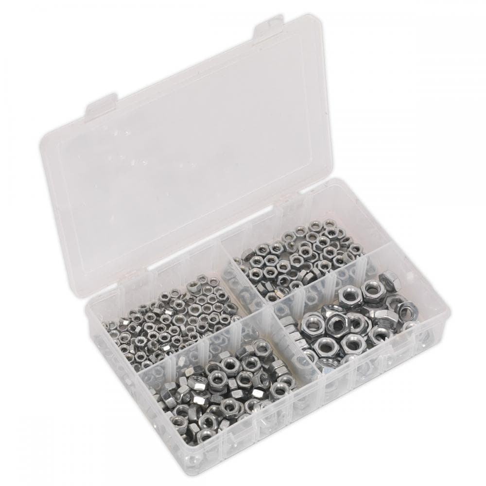 Sealey AB028SN Steel Nut Assortment 370Pc M5-M10 Metric