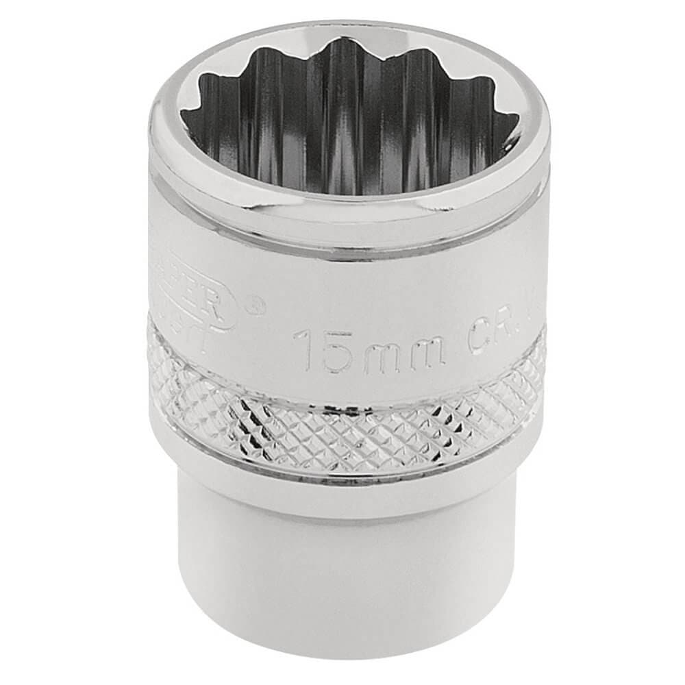 Draper Expert 32778 Hi-Torq® 12 Point Socket 3/8in Sq. Dr. 15Mm each