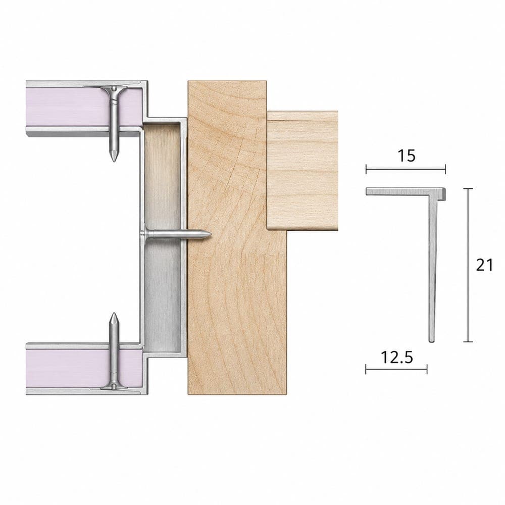Aluminium Reveal Trim 3000mm x 12.5mm