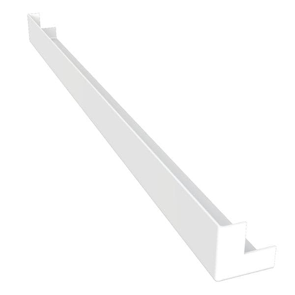 White Flat Fascia Double Ended Corner Trim - 600mm