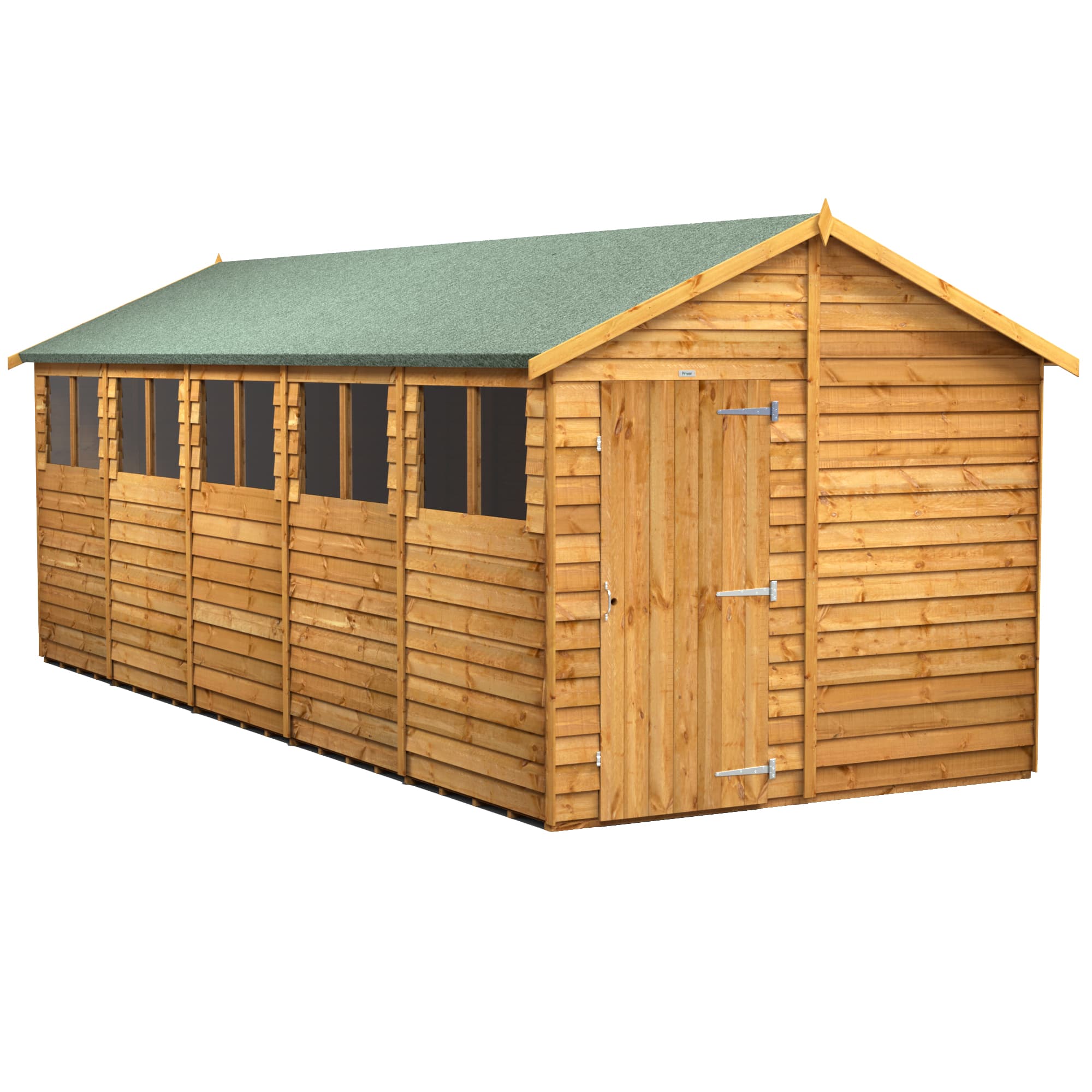 Powersheds 20 x 8 Power Overlap Apex Shed