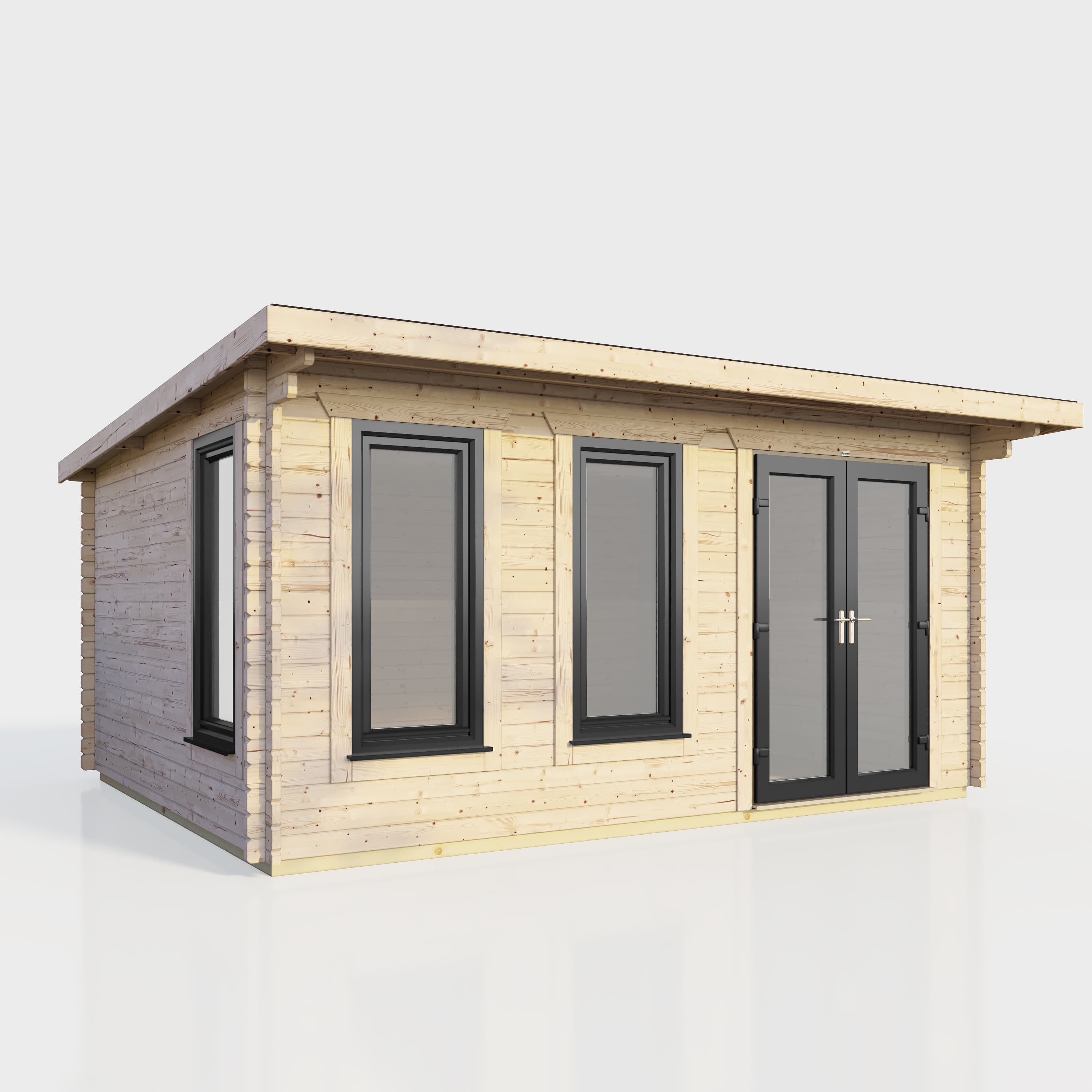 16 x 10 Power Pent Log Cabin Right Doors