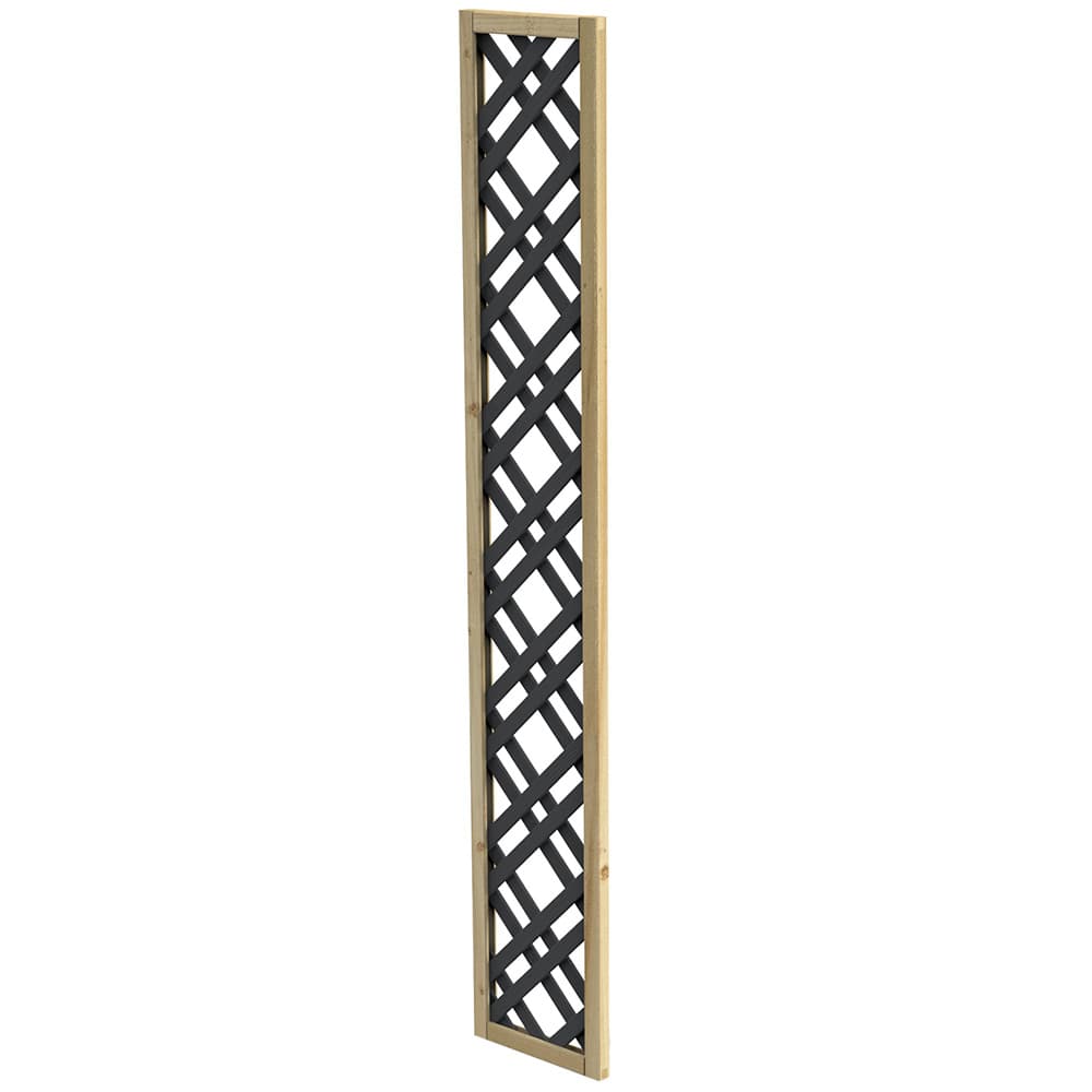 Forest Garden Grey Painted Lattice 180cm x 30cm Pack of 5