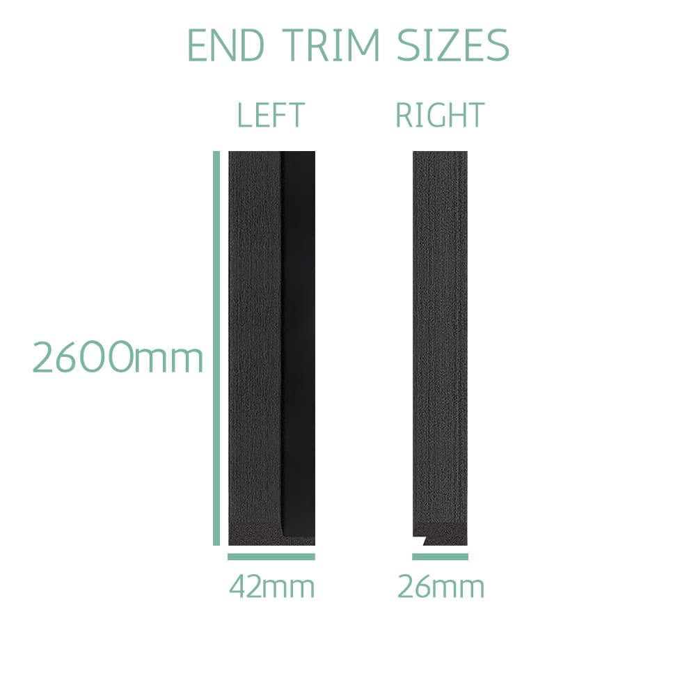 Waterproof 3D Slat Wall Panel End Trim