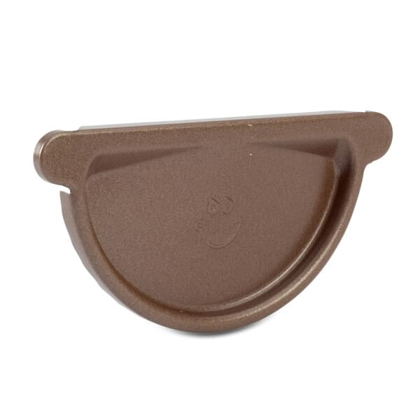 Steel Gutter External Stopend - 135mm Copper Effect