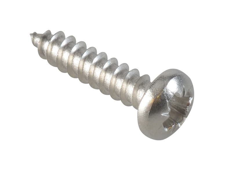 Forgefix FPSTPP586SS Self-Tapping Screw Pozi Compatible Pan Head Ss 5/8In X 6 Forgepack 50