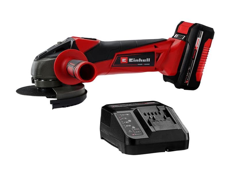 Einhell 4431133 Tc-Ag 18/115 Li Power X-Change Angle Grinder 18V 1 X 4.0Ah Li-Ion