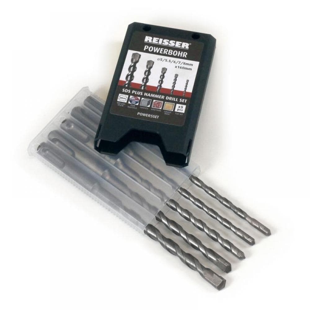 Reisser POWER5SETH Powerbohr Sds-Plus Hammer Bit Set 5Pc C/W Hanger